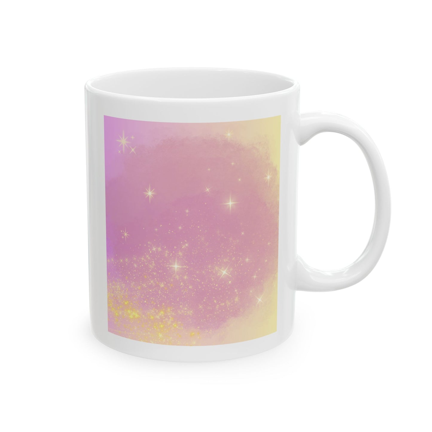 Pink Pastel Eyelash Ceramic Mug — Cute Makeup Lover Coffee Cup
