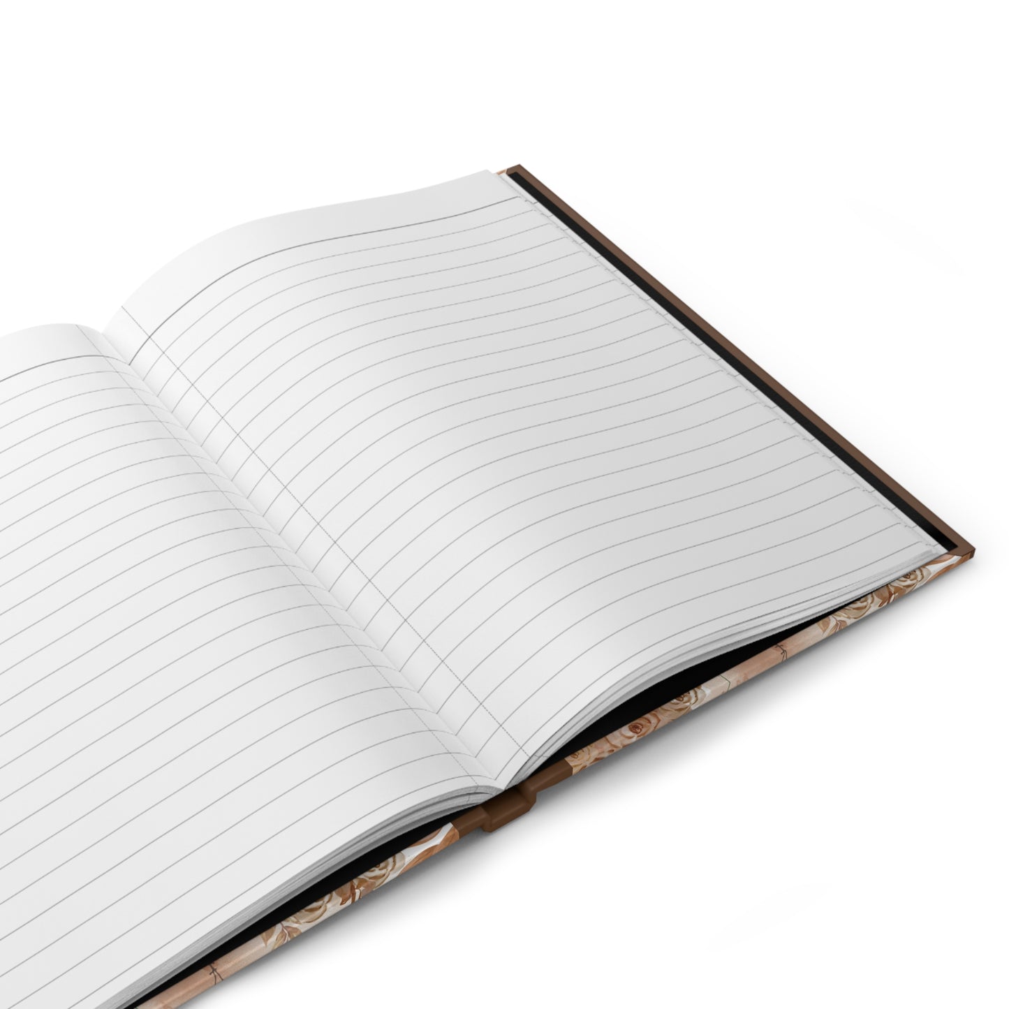 Floral Vintage Letter Hardcover Journal — Matte Rose Garden Notebook for Writing & Gifts