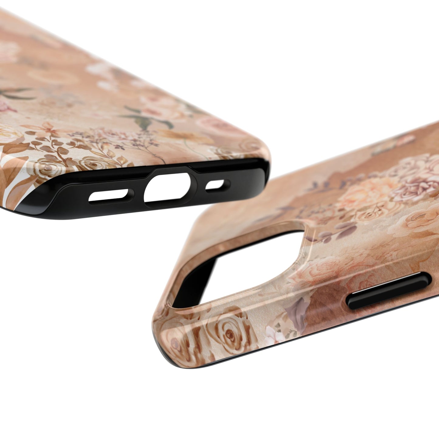 Vintage Floral Tough Phone Case — Romantic Rose Bouquet Protective Phone Cover