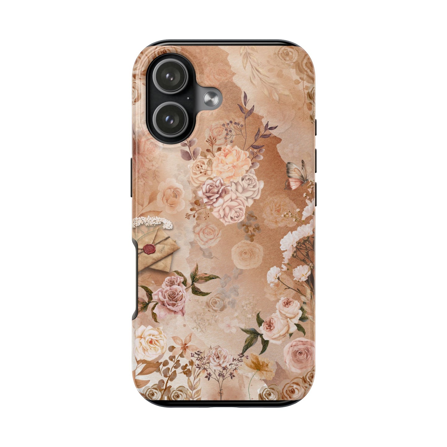 Vintage Floral Tough Phone Case — Romantic Rose Bouquet Protective Phone Cover
