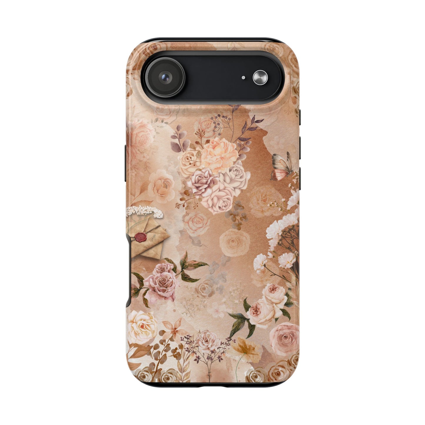 Vintage Floral Tough Phone Case — Romantic Rose Bouquet Protective Phone Cover